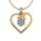 0.18 Ctw SI2/I1 Diamond 14K Yellow Gold Valentine's Day special Pendant