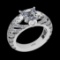 2.76 Ctw VS/SI1 Diamond 14K White Gold Skull Ring
