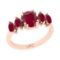 1.65 Ctw Ruby 14K Rose Gold Five Stone Ring