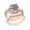 2.56 Ctw SI2/I1 Diamond 14K Rose Gold Bridal Wedding Set Ring (Round Cut Center Stone Certified By G