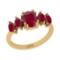 1.65 Ctw Ruby 14K Yellow Gold Five Stone Ring