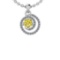 1.26 Ctw i2/i3 Treated Fancy Yellow And White Dimaond 14K White Gold Pendant