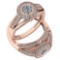 Certified 1.24 Ctw Diamond I1/I2 Engagement 10K Rose Gold Ring