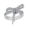 1.00 Ctw Si2/i1 Diamond 14K White Gold Ribbon Wedding Ring
