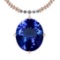 Certified 4.78 Ctw VS/SI1 Tanzanite And Diamond 14K Rose Gold Vintage Style Necklace