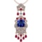 Certified 11.78 Ctw VS/SI1 Tanzanite,RUBY And Diamond 14K Rose Gold Vintage Style Necklace