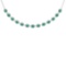 11.30 Ctw VS/SI1 Emerald And Diamond 14K White Gold Girls Fashion Necklace (ALL DIAMOND ARE LAB GROW