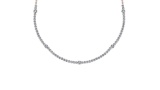 Certified 4.91 Ctw SI2/I1 Diamond 14K Rose Gold Necklace