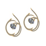 2.06 Ctw SI2/I1 Diamond 14K Yellow Gold Earrings