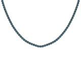 2.28 Ctw i2/i3 Treated Fancy Blue Diamond 14K Yellow Gold Slide Necklace