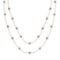 5.50 Ctw SI2/I1 Diamond 14K Rose Gold Two Layer Yard Necklace