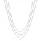 Three-Strand Diamond Station Necklace in 14k White Gold (4.50ct)
