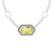 Certified 6.56 Ct Fancy Lemon And Diamond VS/SI1 Platinum Victorian Style Pendant