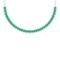 48.75 Ctw Emerald 14K White Gold Necklace