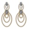 3.60 Ctw SI2/I1 Diamond 14K Yellow Gold Earrings
