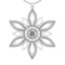 1.62 Ctw SI2/I1 Diamond 14K White Gold Beautiful Pendant Necklace