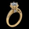 2.61 Ctw VS/SI1 Diamond 14K Yellow Gold Vintage Style Ring
