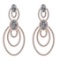3.60 Ctw SI2/I1 Diamond 14K Rose Gold Earrings