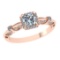 1.27 Ctw SI2/I1 Diamond 14K Rose Gold Anniversary Ring Round Cut Center Stone Certified By GIA )