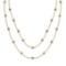 5.50 Ctw SI2/I1 Diamond 14K Yellow Gold Two Layer Yard Necklace