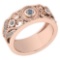 Certified 0.26 Ctw Diamond VS2/SI1 Engagement 14K Rose Gold Band Ring