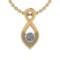 0.33 Ctw VS/SI1 Diamond 14K Yellow Gold Necklace