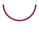 48.75 Ctw Ruby 14K Rose Gold Necklace
