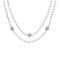 5.68 Ctw SI2/I1 Diamond Style Bezel Set 14K White Gold Two Layer Yard Necklace