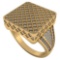 Certified 3.00 CTW Round Diamond 14K Yellow Gold Ring