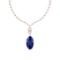 Certified 8.02 Ctw VS/SI1 Tanzanite And Diamond 14k Rose Gold Necklace Necklace