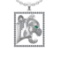 3.58 Ctw SI2/I1 Diamond 14k White Gold Lion Pendant Necklace