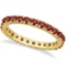 Ruby Eternity Band Stackable Ring 14K Yellow Gold 0.50ctw
