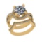 2.56 Ctw SI2/I1 Diamond 14K Yellow Gold Bridal Wedding Set Ring (Round Cut Center Stone Certified By