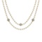 5.68 Ctw SI2/I1 Diamond Style Bezel Set 14K Yellow Gold Two Layer Yard Necklace