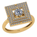 1.13 Ctw SI2/I1 Diamond 14K Yellow Gold Wedding/Anniversary Ring
