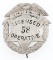 INDIANA LICENSED OPERATIVE BADGE NO. 58