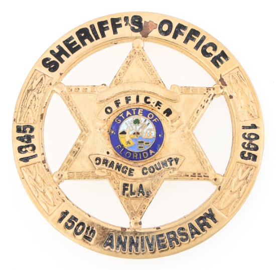 ORANGE CO. FLORIDA SHERIFF'S OFFICE ANNIVERSARY BADGE