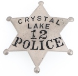 CRYSTAL LAKE ILLINOIS POLICE BADGE NO. 12