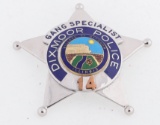 DIXMOOR ILLINOIS POLICE GANG SPECIALIST BADGE NO. 14