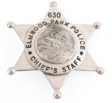 ELMWOOD PARK ILL. POLICE CHIEF'S STAFF BADGE NO. 630