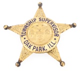 OAK PARK ILLINOIS TOWNSHIP SUPERVISOR BADGE
