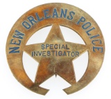 NEW ORLEANS POLICE SPECIAL INVESTIGATOR BADGE