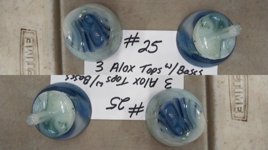 3 Alox tops with bases