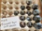LOT OF 9 CULLET TOPS WITH BASES