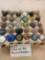 TRAY OF 30 MIXED MARBLES