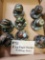 LOT OF 8 LARGE EAGLE MARBLES W/ FROG BASES