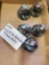 LOT OF 5 LARGE ELITE MARBLES W/FROG BASES