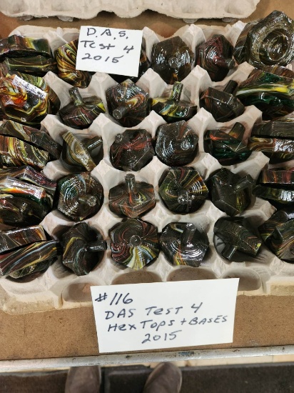 LOT OF D.A.S TEST 4.  HEX TOPS AND BASES