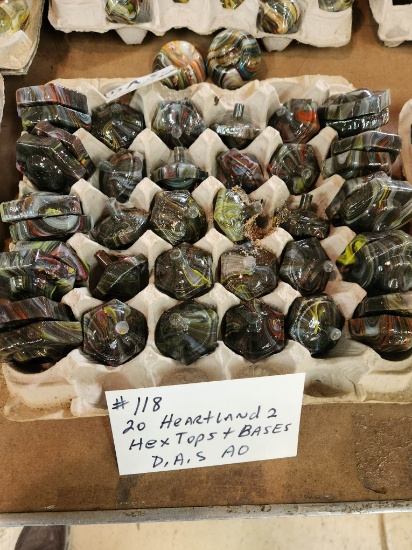 20 HEARTLAND 2 HEX TOPS/BASES