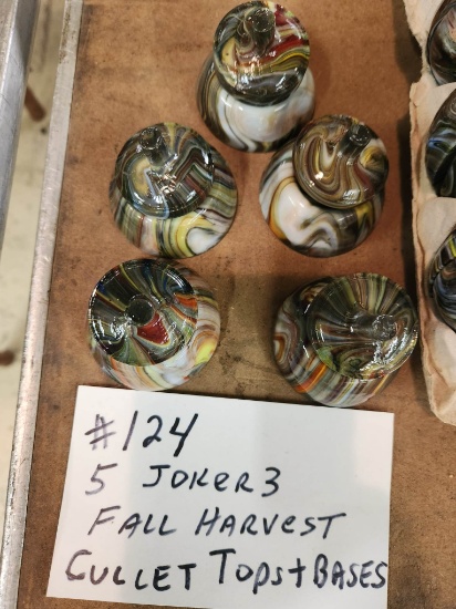 LOT OF 5 JOKER 3 CULLET TOPS/BOTTOMS